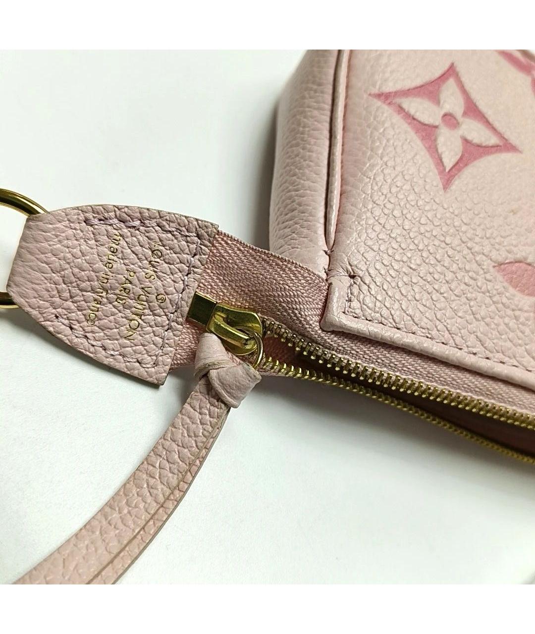 LOUIS VUITTON Розовая кожаная сумка с короткими ручками, фото 6