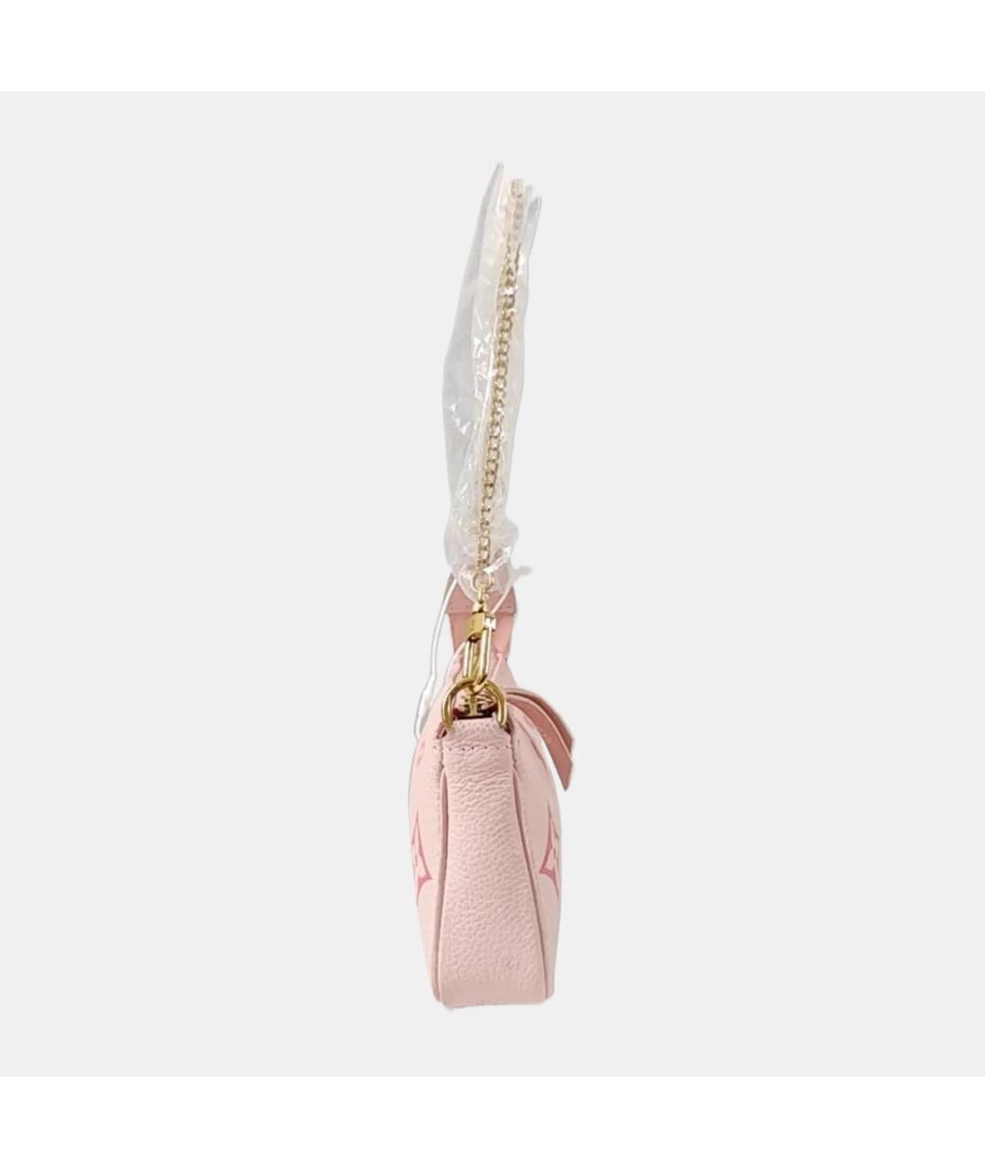 LOUIS VUITTON Розовая кожаная сумка с короткими ручками, фото 3