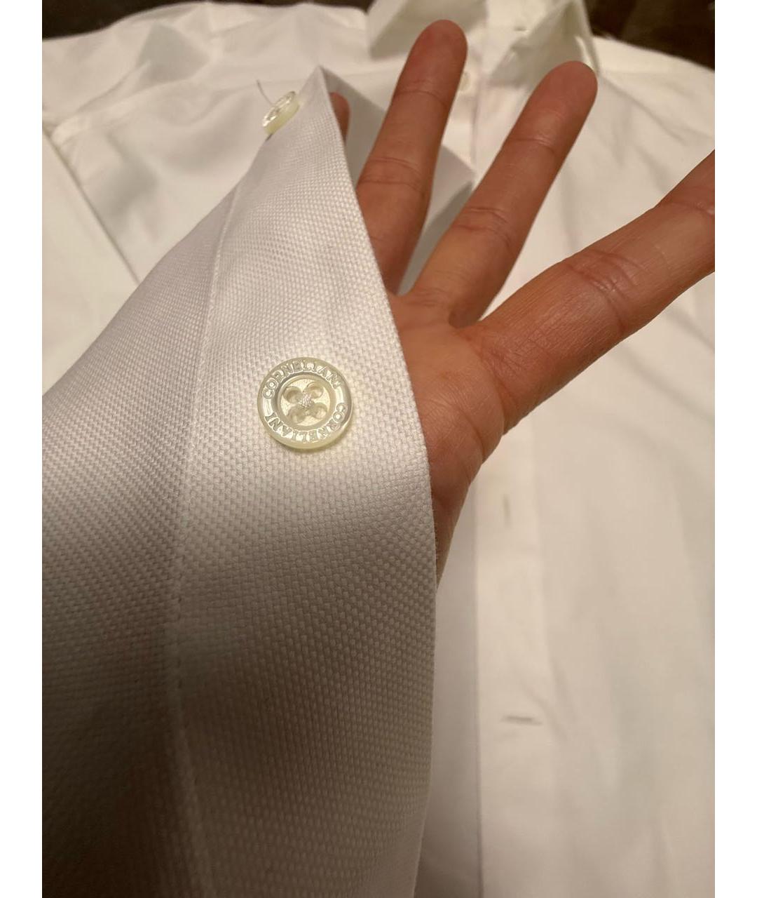 CORNELIANI Белая хлопковая классическая рубашка, фото 6