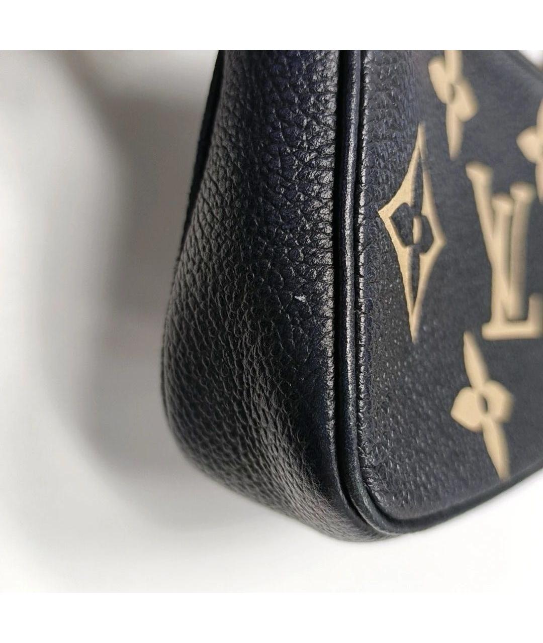 LOUIS VUITTON Черная кожаная сумка с короткими ручками, фото 8