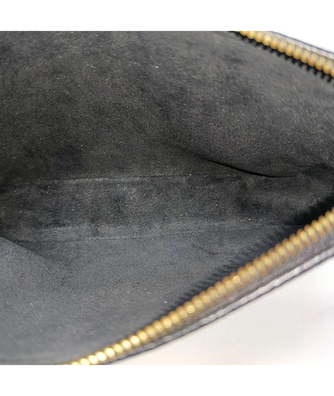 LOUIS VUITTON Черная кожаная сумка с короткими ручками, фото 5