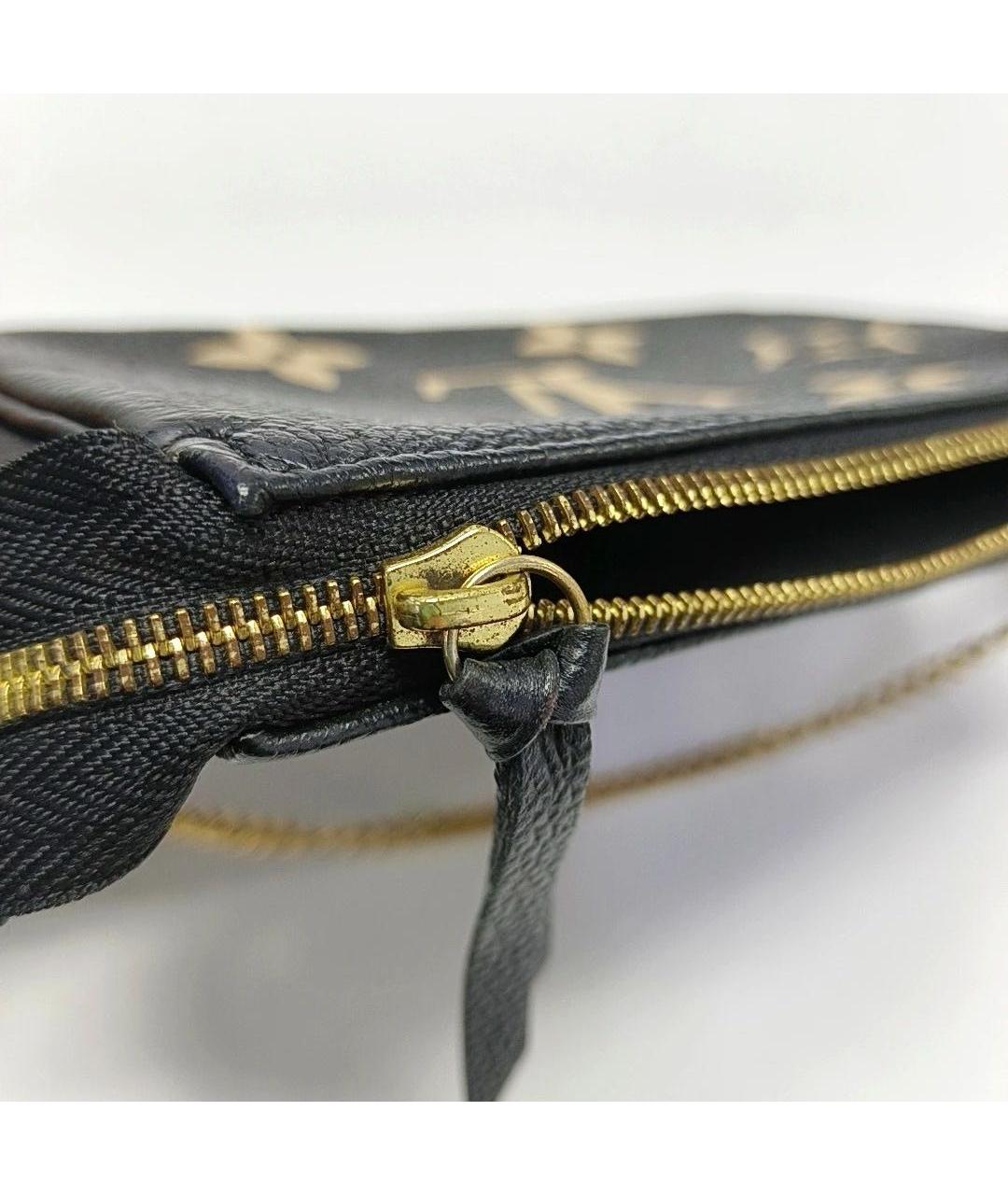 LOUIS VUITTON Черная кожаная сумка с короткими ручками, фото 7