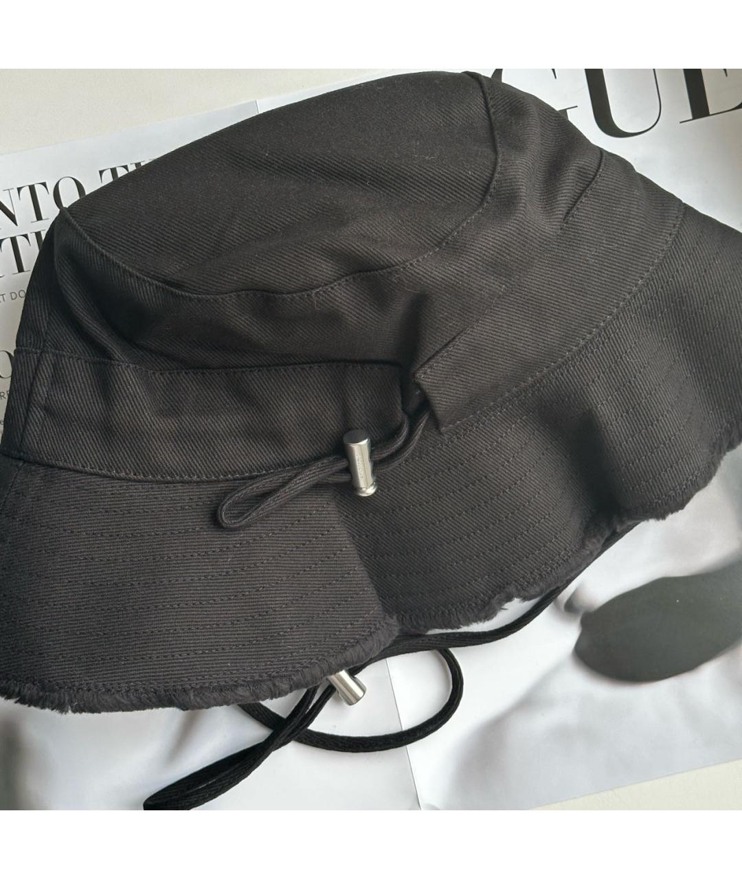 JACQUEMUS Черная хлопковая панама, фото 3