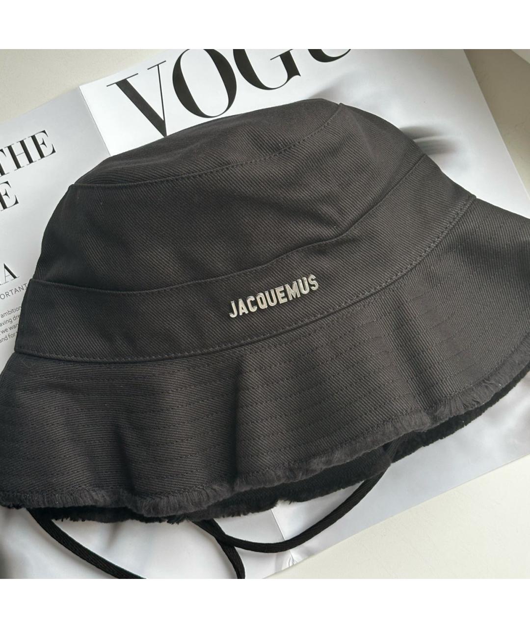 JACQUEMUS Черная хлопковая панама, фото 2