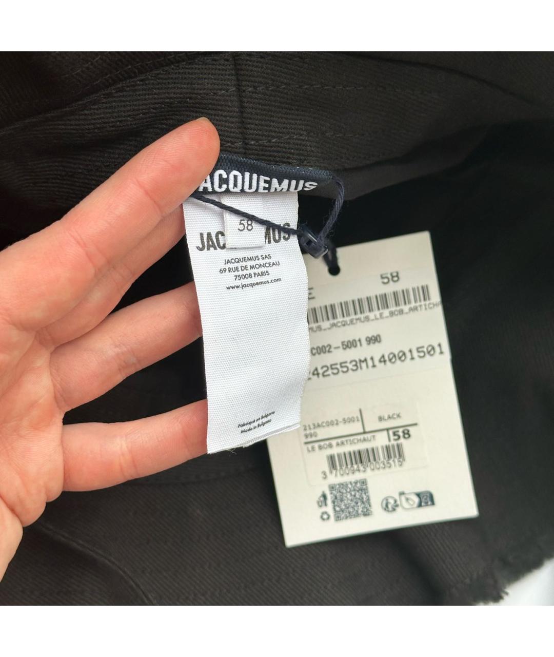 JACQUEMUS Черная хлопковая панама, фото 4