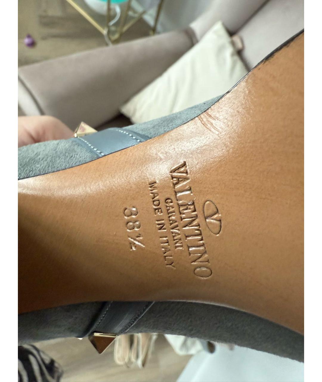 VALENTINO Серые замшевые ботильоны, фото 7