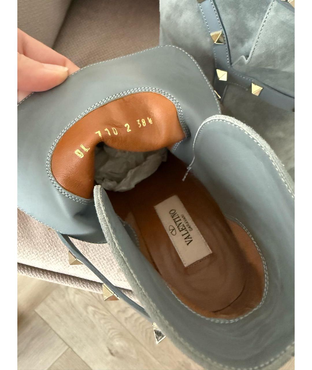 VALENTINO Серые замшевые ботильоны, фото 6