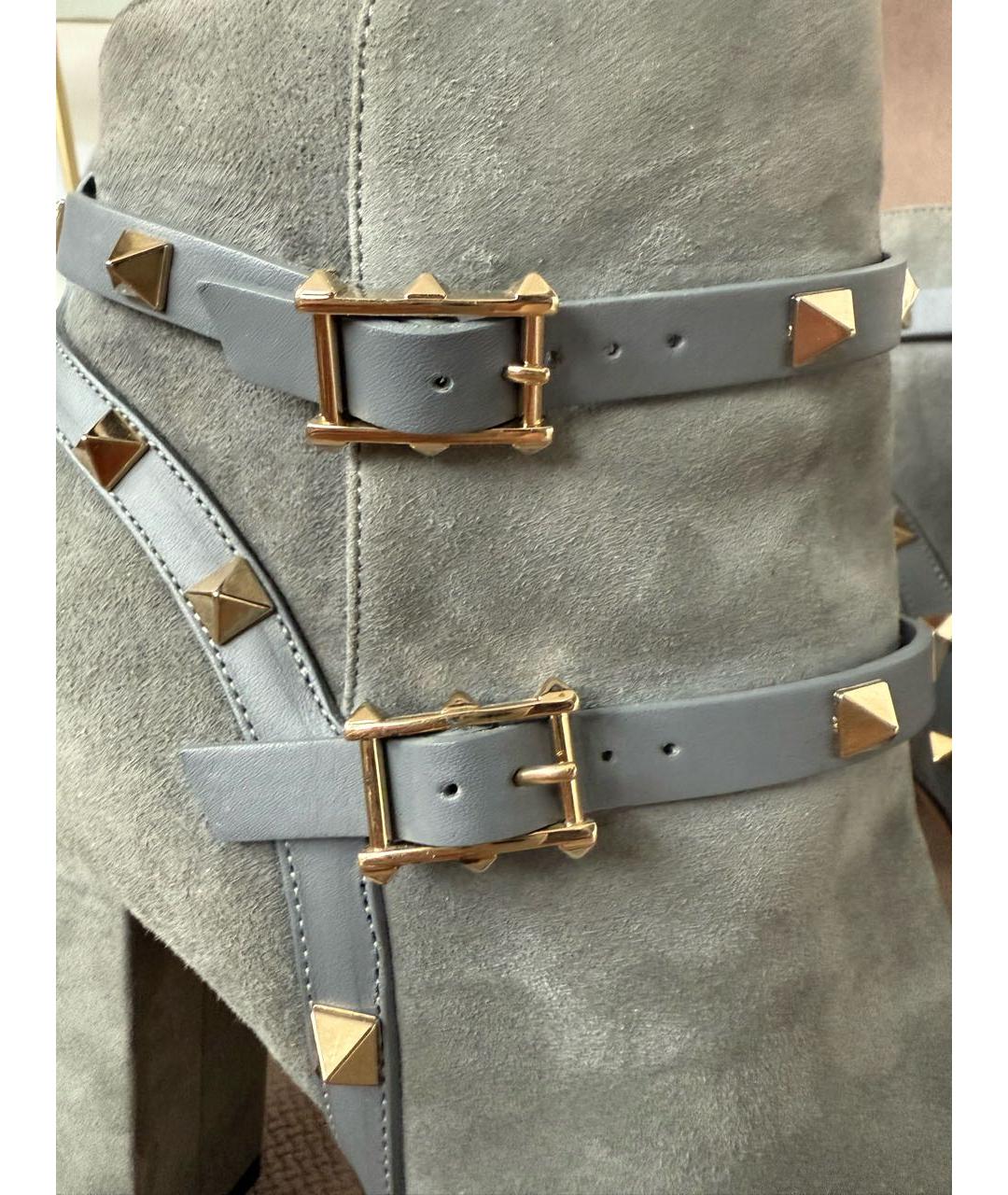 VALENTINO Серые замшевые ботильоны, фото 3