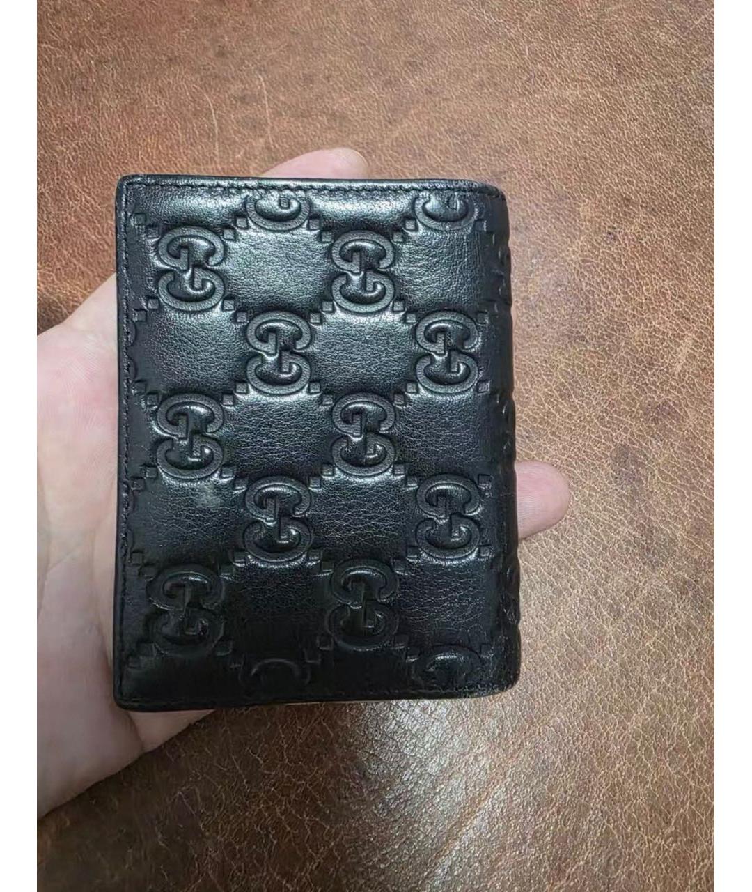 GUCCI Черный кожаный кошелек, фото 6