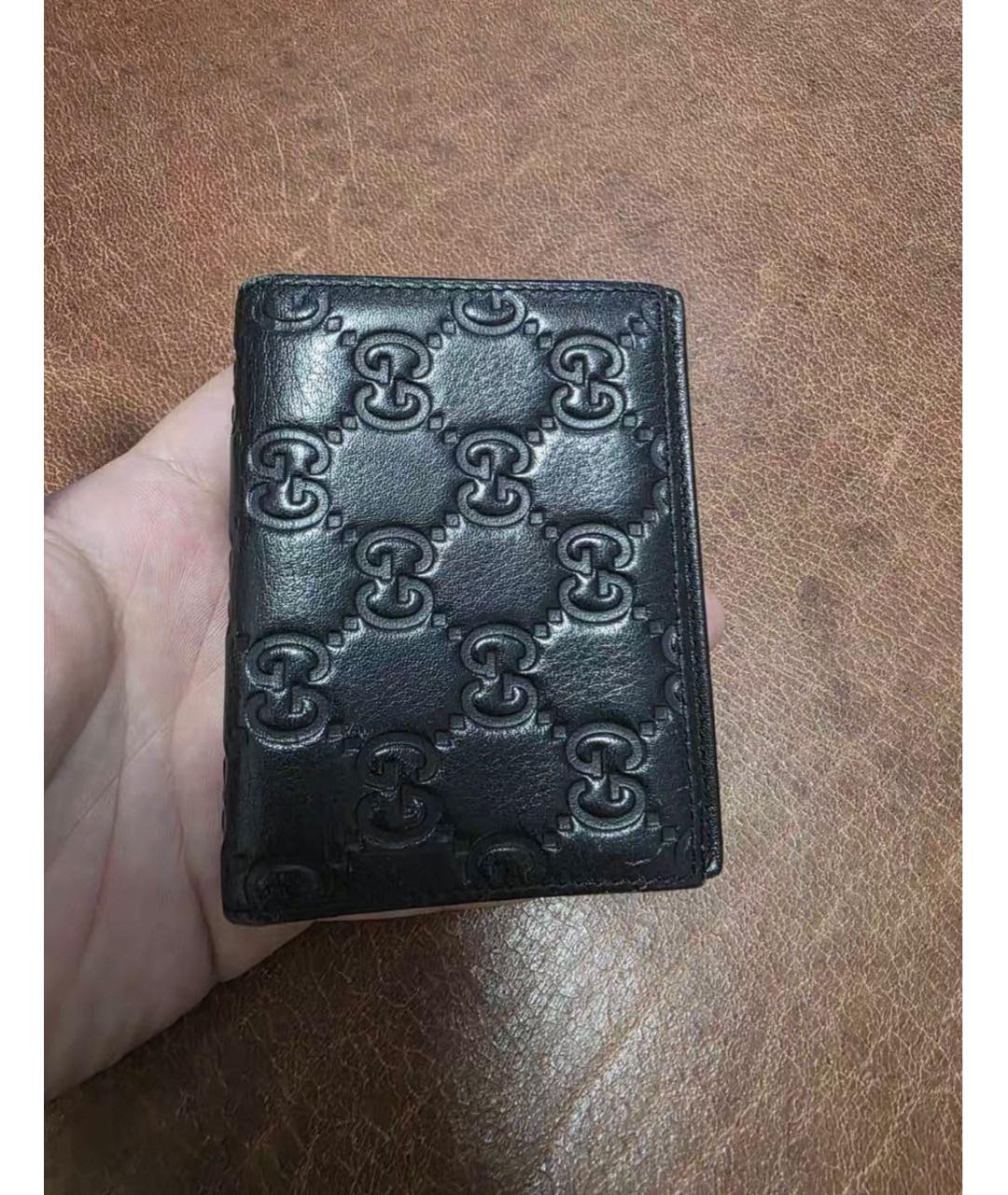 GUCCI Черный кожаный кошелек, фото 2