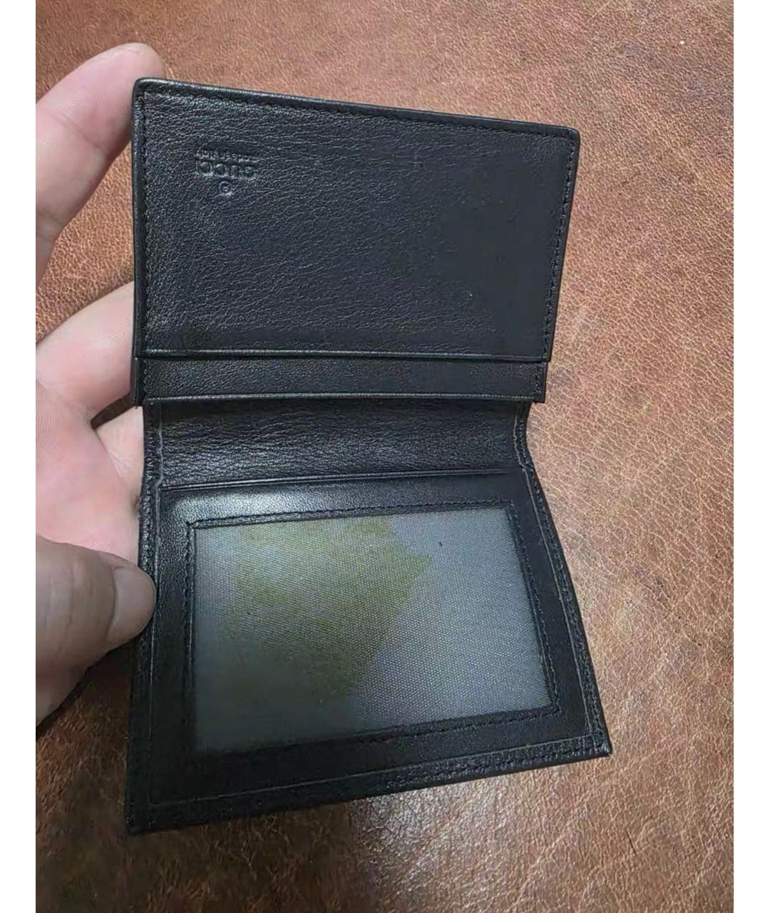 GUCCI Черный кожаный кошелек, фото 3