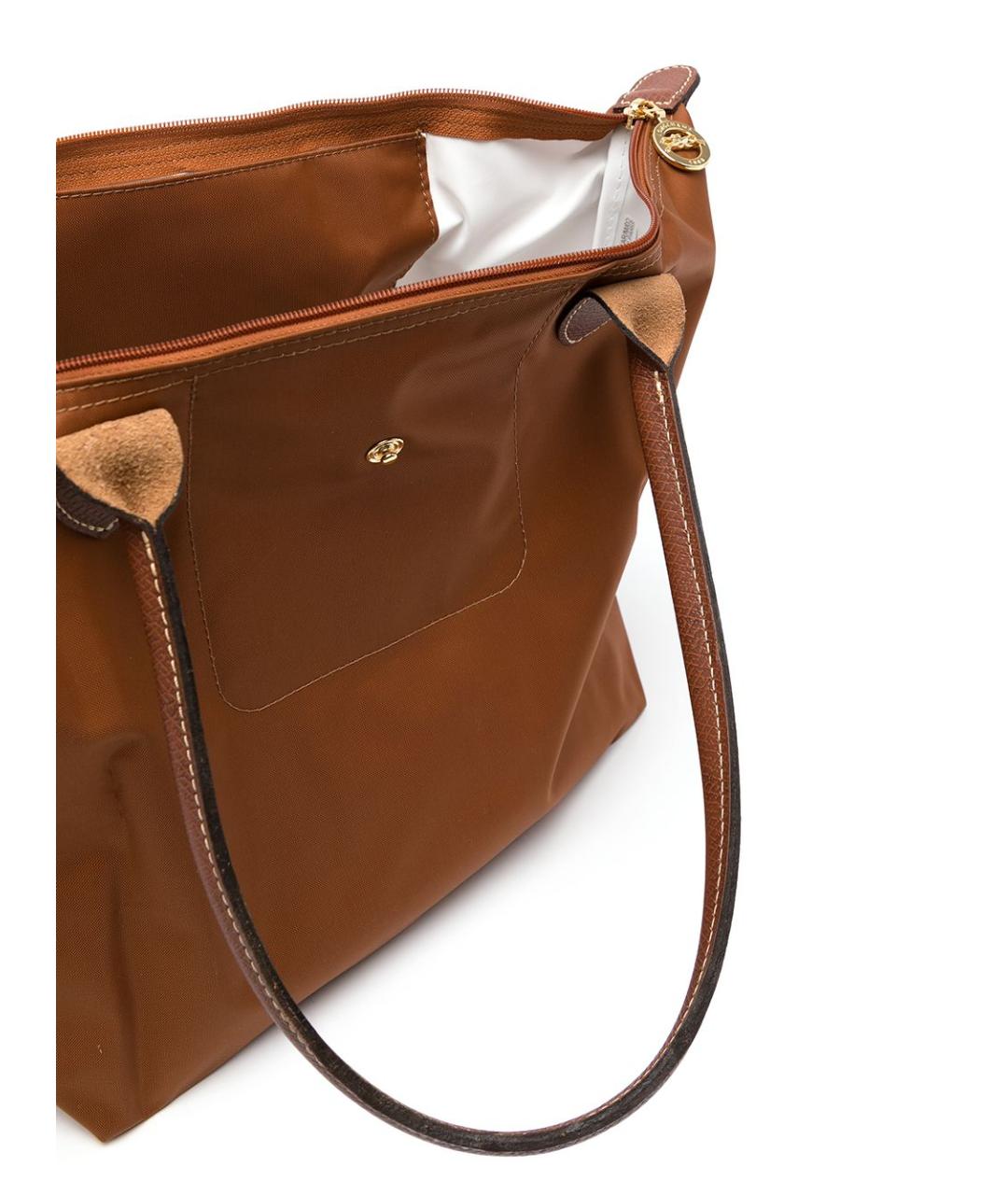 LONGCHAMP Коричневая синтетическая сумка тоут, фото 3