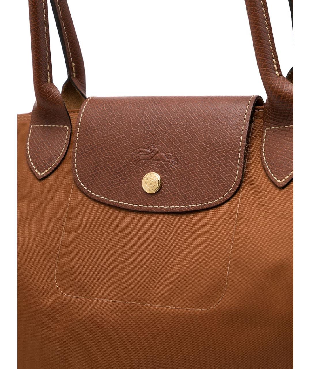 LONGCHAMP Коричневая синтетическая сумка тоут, фото 4