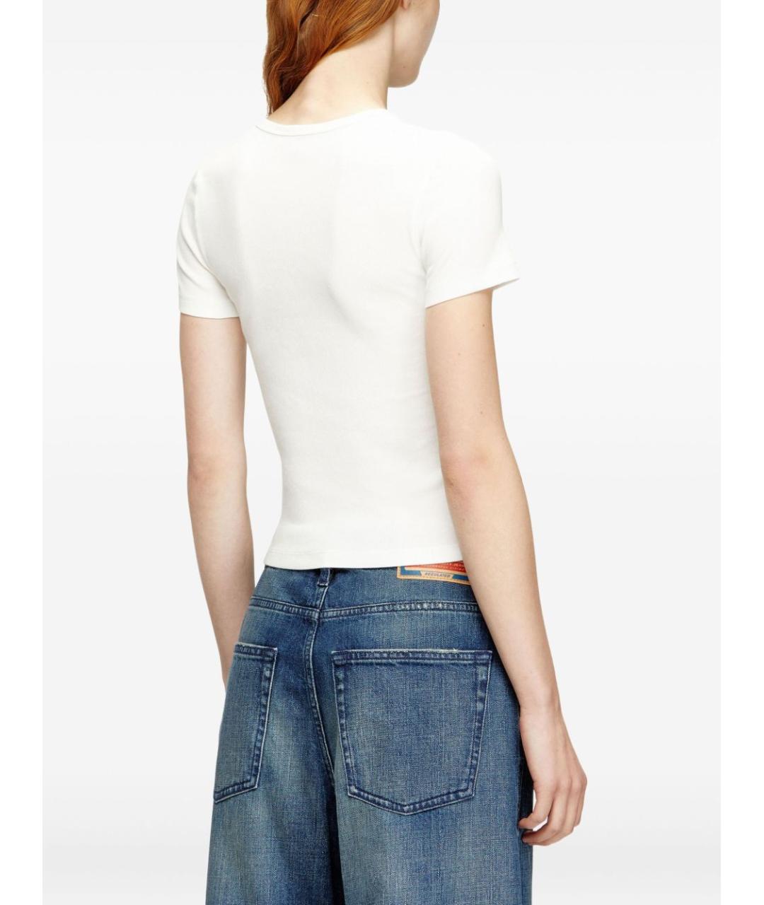 DIESEL Белая хлопковая футболка, фото 4