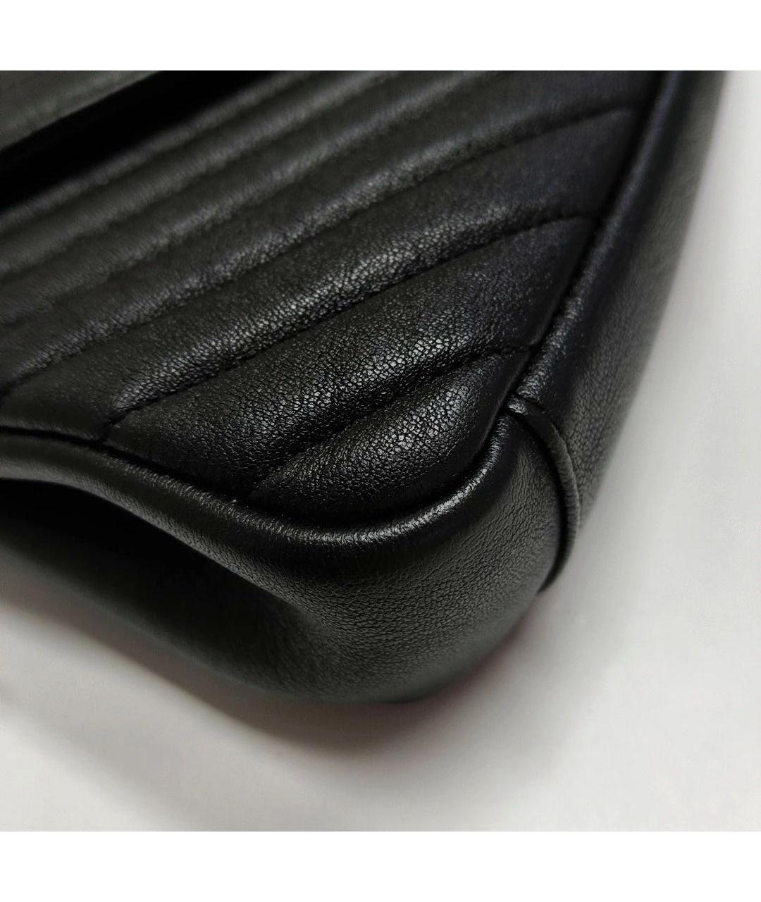 SAINT LAURENT Черная кожаная сумка через плечо, фото 8