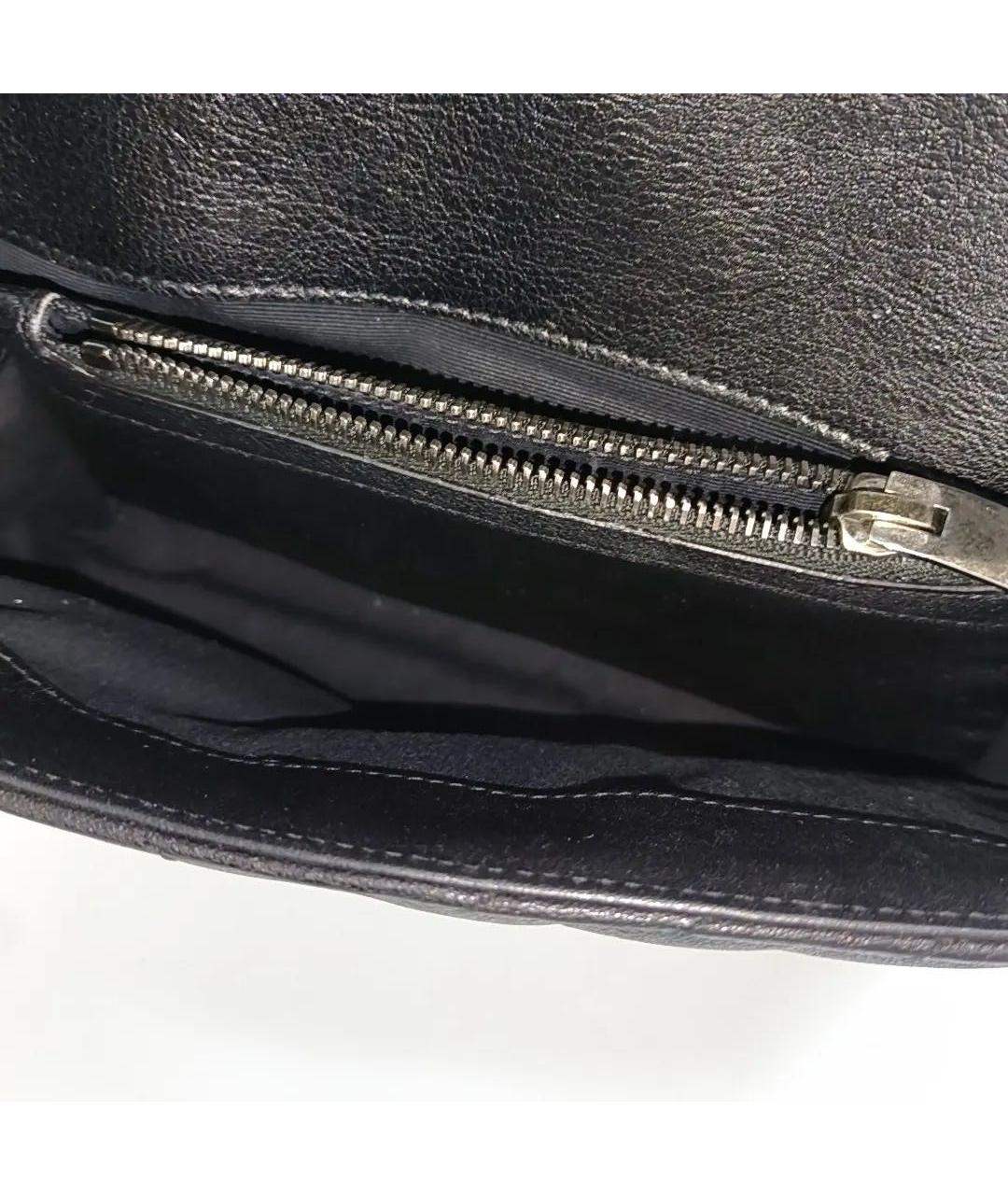 SAINT LAURENT Черная кожаная сумка через плечо, фото 4
