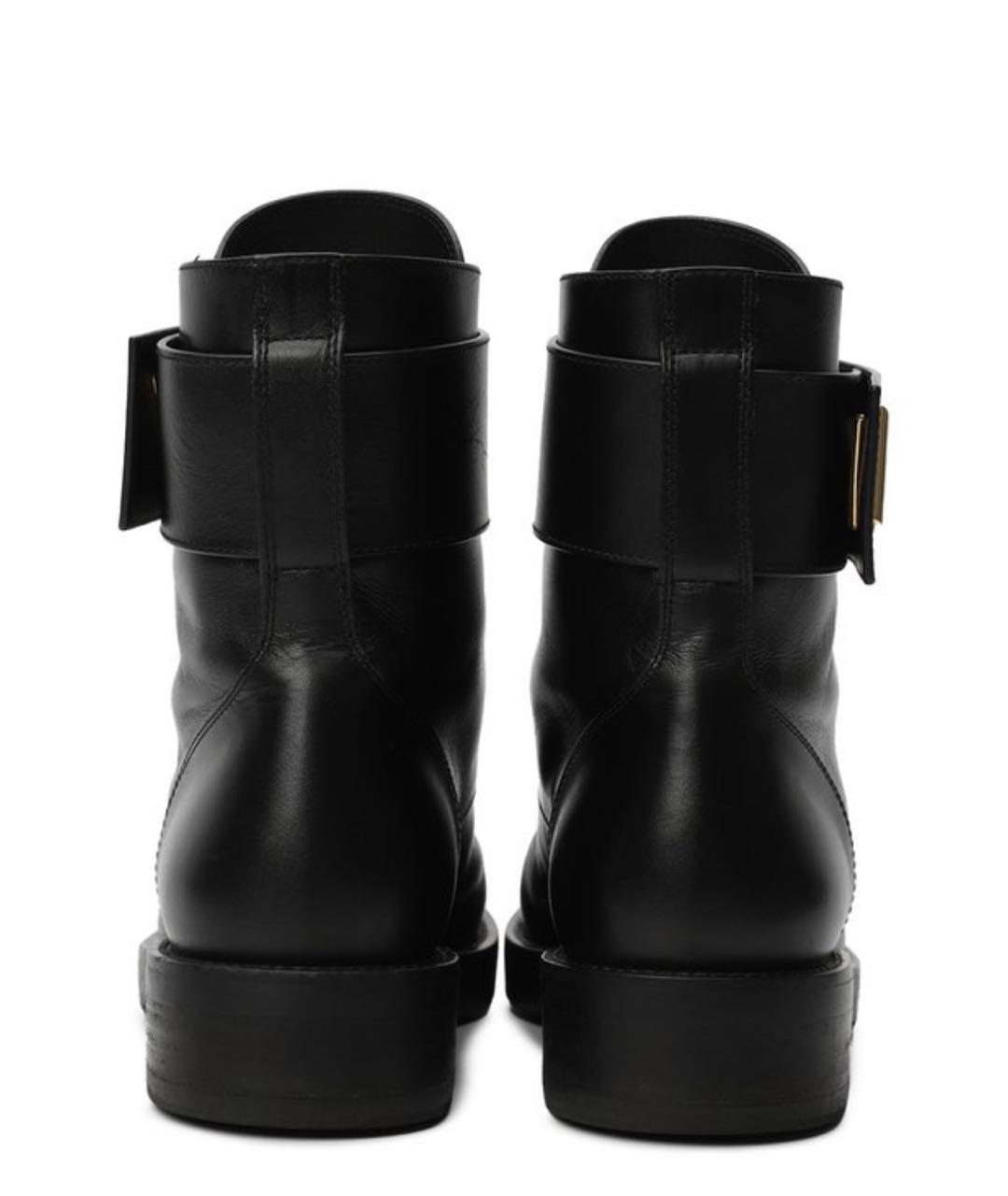 LOUIS VUITTON Черные кожаные ботинки, фото 3