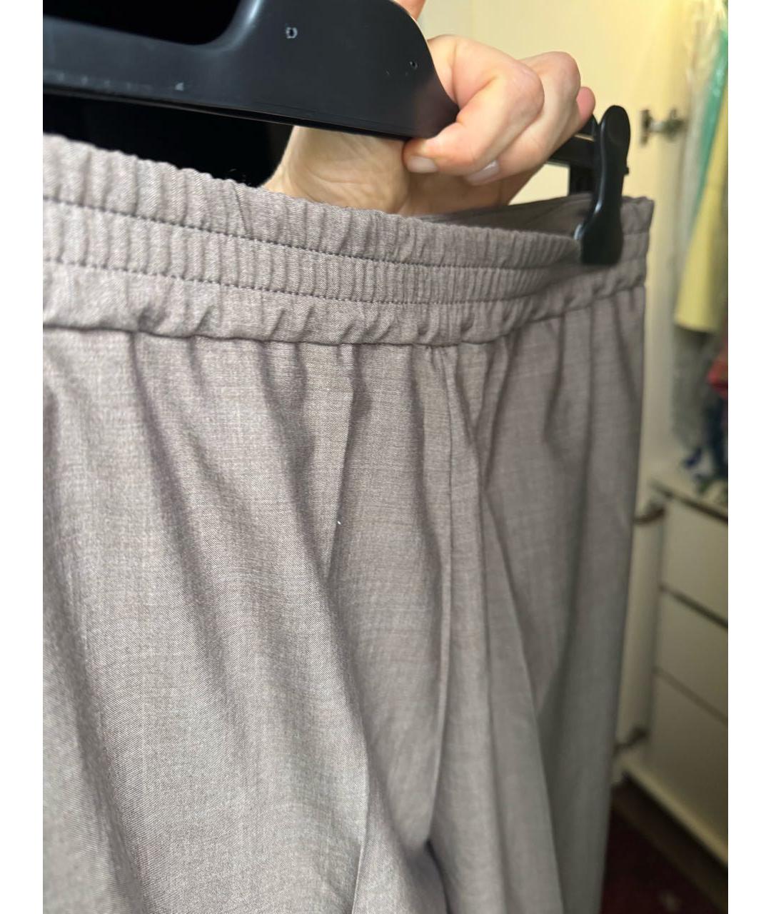 JOSEPH Коричневые шерстяные прямые брюки, фото 3