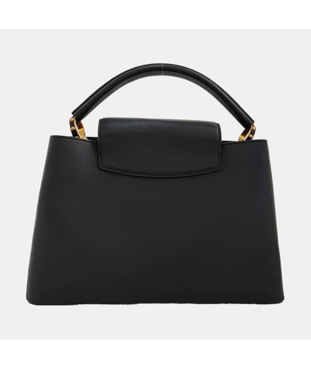 LOUIS VUITTON Черная кожаная сумка тоут, фото 4