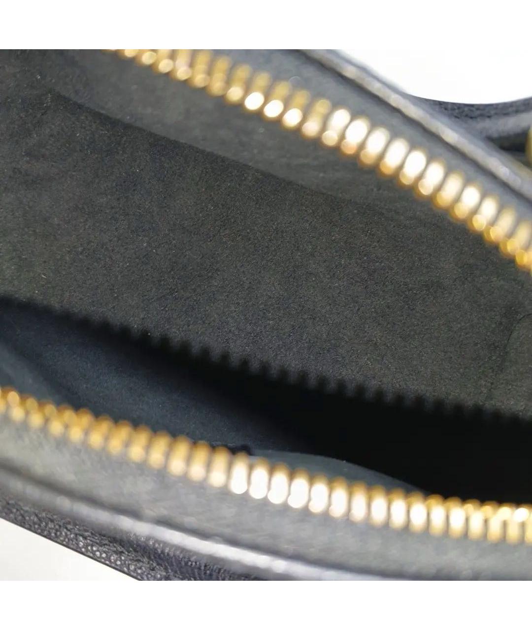 LOUIS VUITTON Черная кожаная сумка через плечо, фото 5