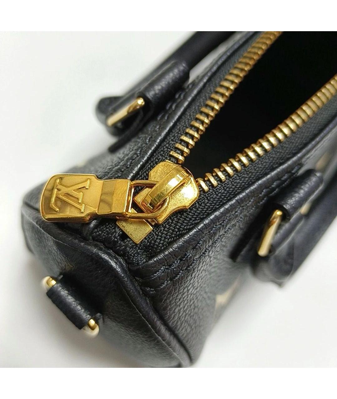 LOUIS VUITTON Черная кожаная сумка через плечо, фото 6