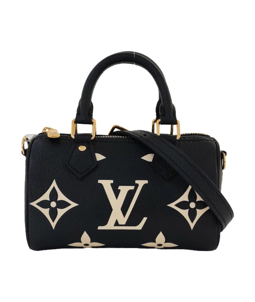 LOUIS VUITTON Черная кожаная сумка через плечо, фото 9