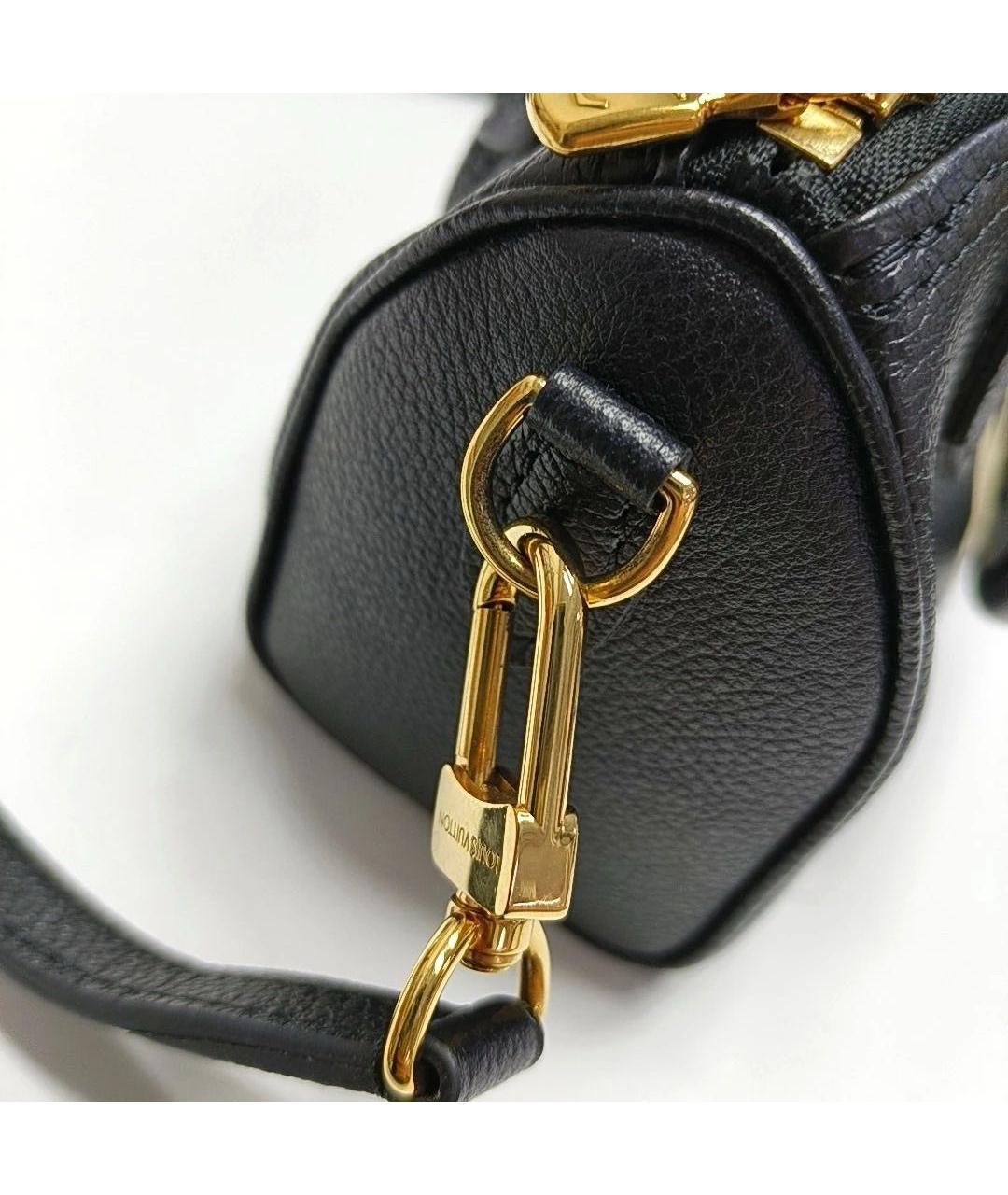 LOUIS VUITTON Черная кожаная сумка через плечо, фото 7