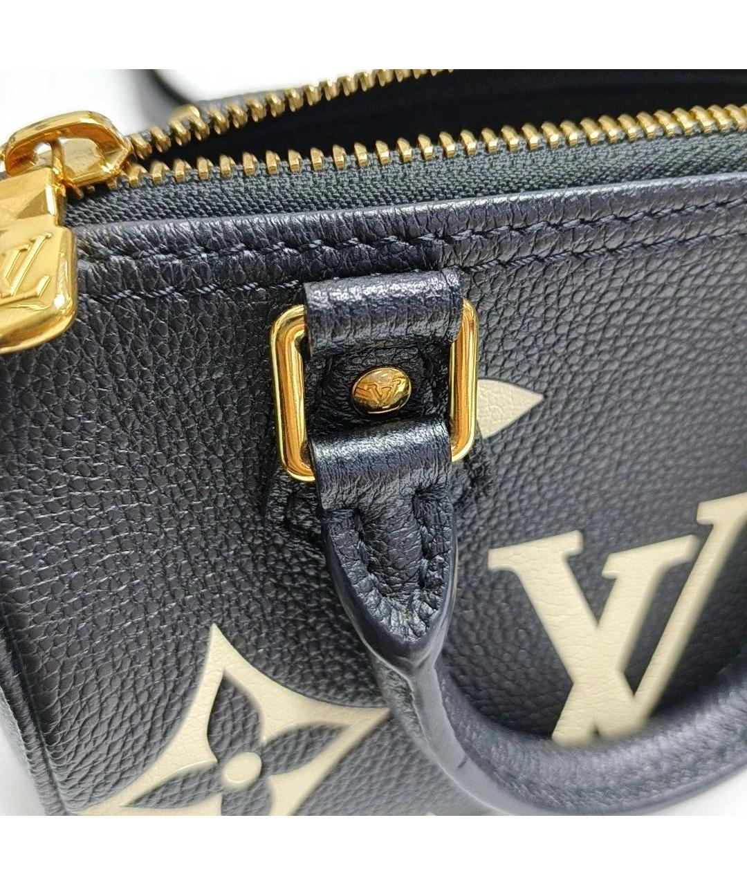 LOUIS VUITTON Черная кожаная сумка через плечо, фото 8