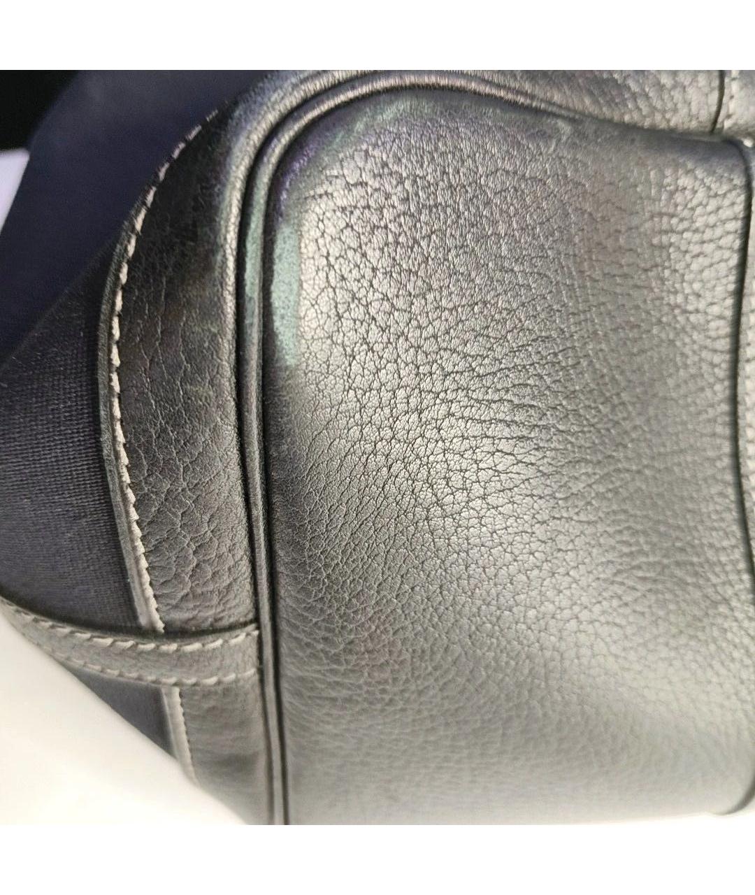 HERMES Черная кожаная сумка тоут, фото 8