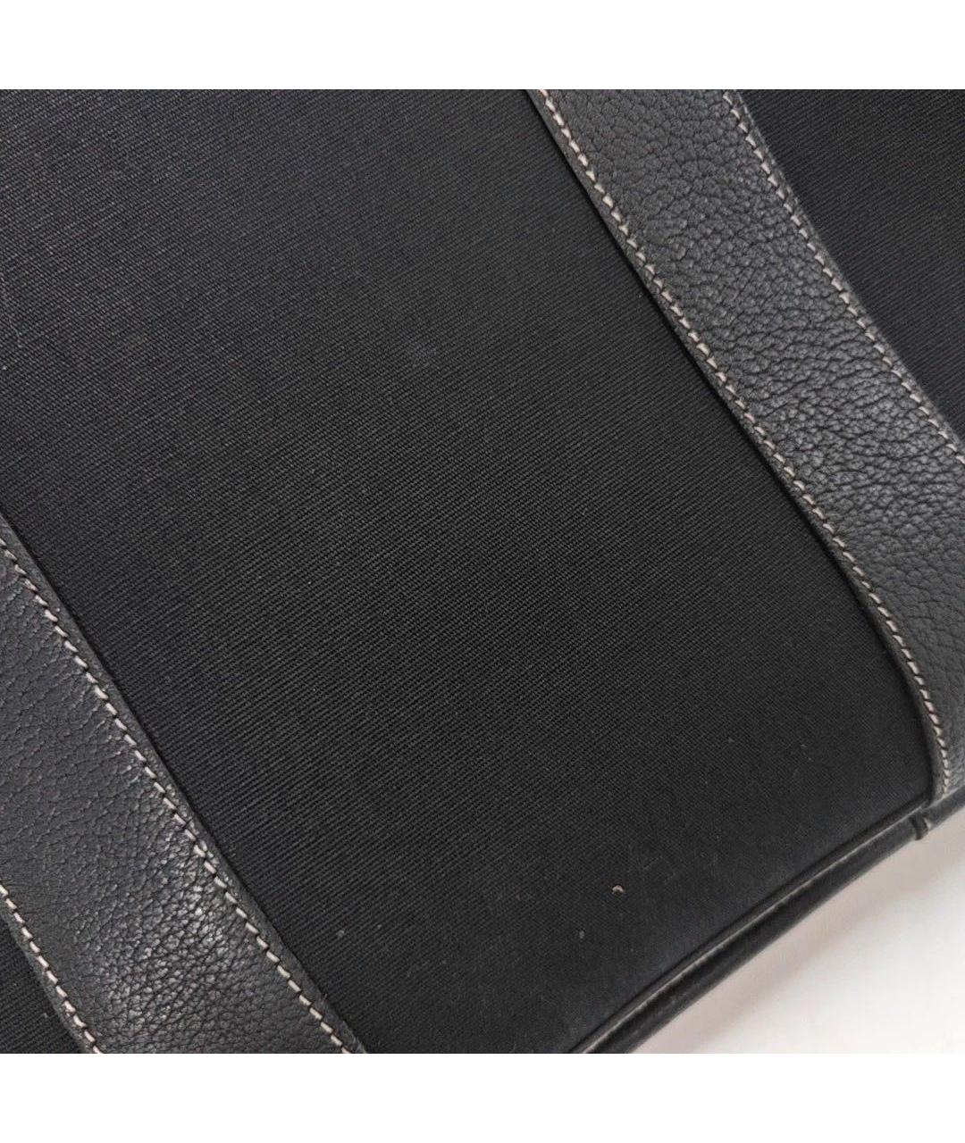 HERMES Черная кожаная сумка тоут, фото 7
