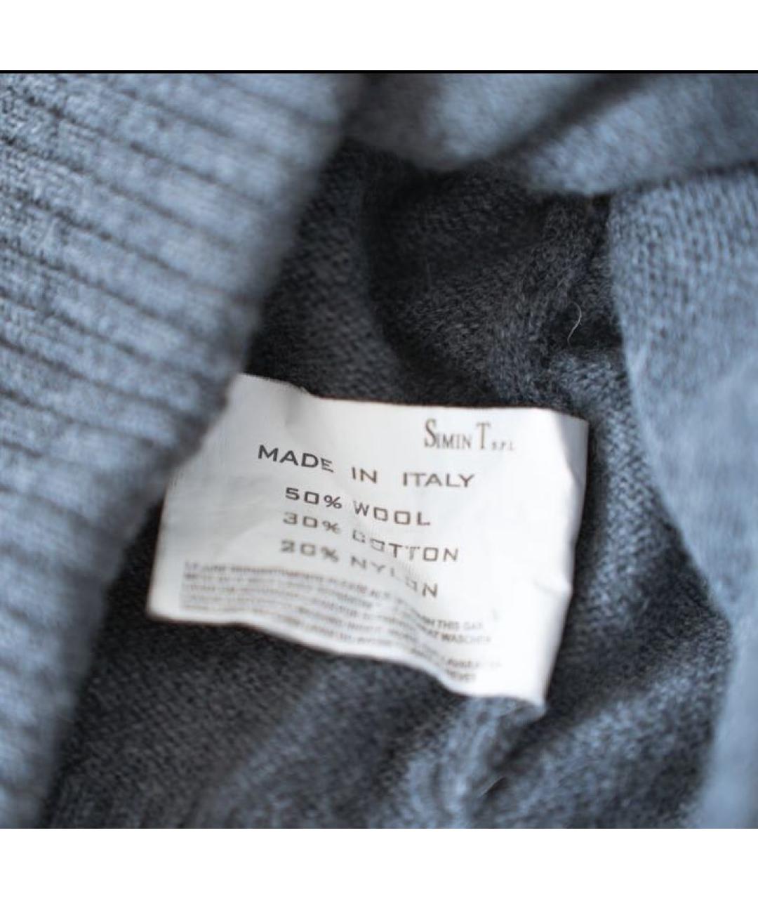 SAINT LAURENT Серая шерстяная шапка, фото 2