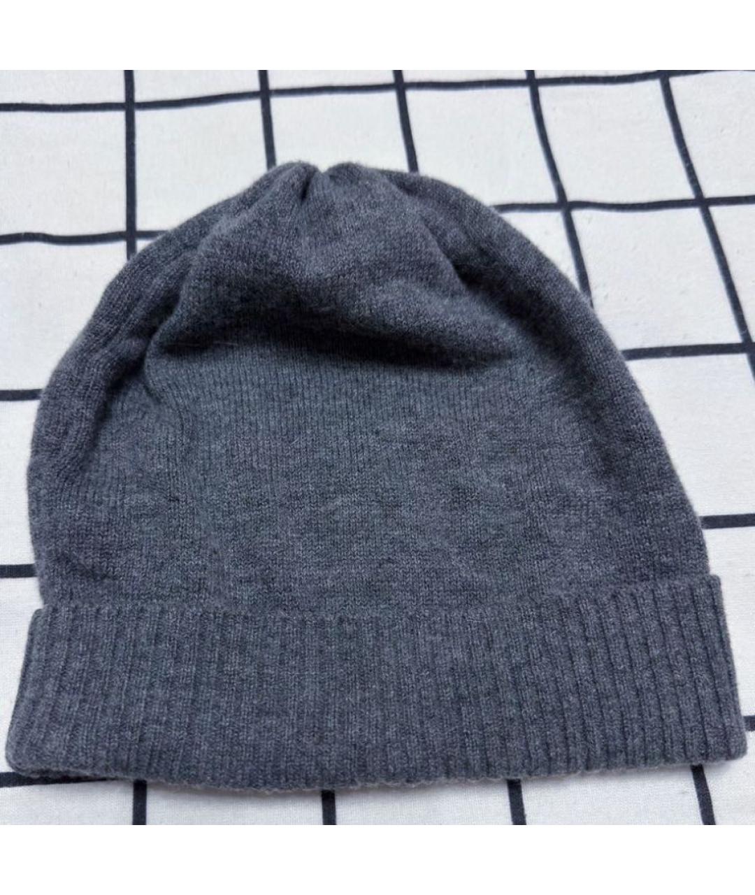 SAINT LAURENT Серая шерстяная шапка, фото 5