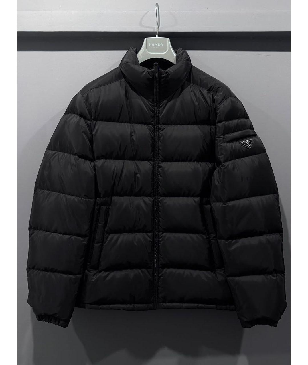 PRADA Черный полиэстеровый пуховик, фото 7