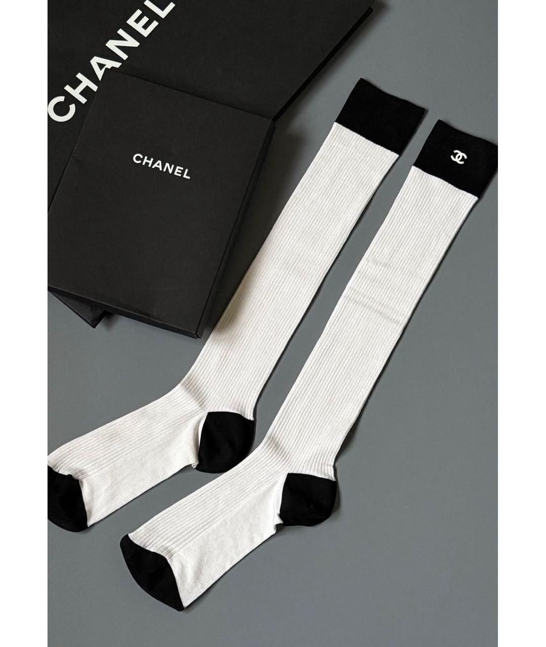 CHANEL Белые носки, чулки и колготы, фото 3