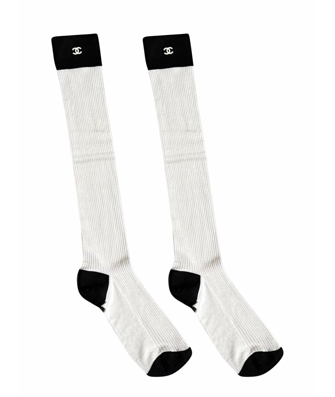 CHANEL Белые носки, чулки и колготы, фото 1