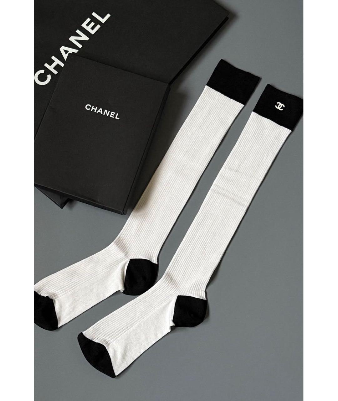 CHANEL Белые носки, чулки и колготы, фото 2