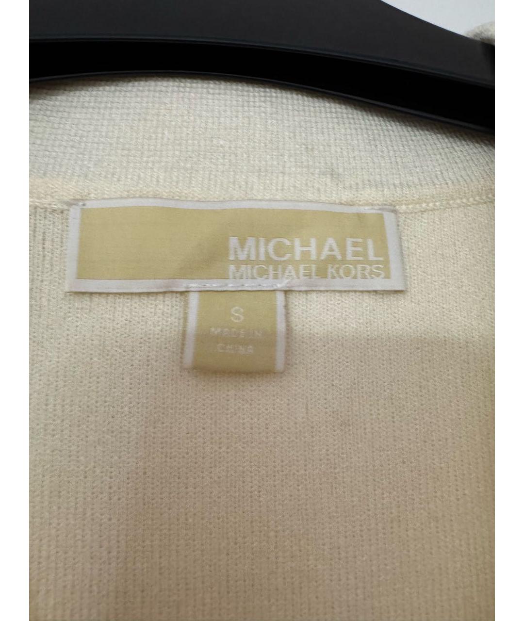 MICHAEL KORS Бежевое вискозное повседневное платье, фото 2