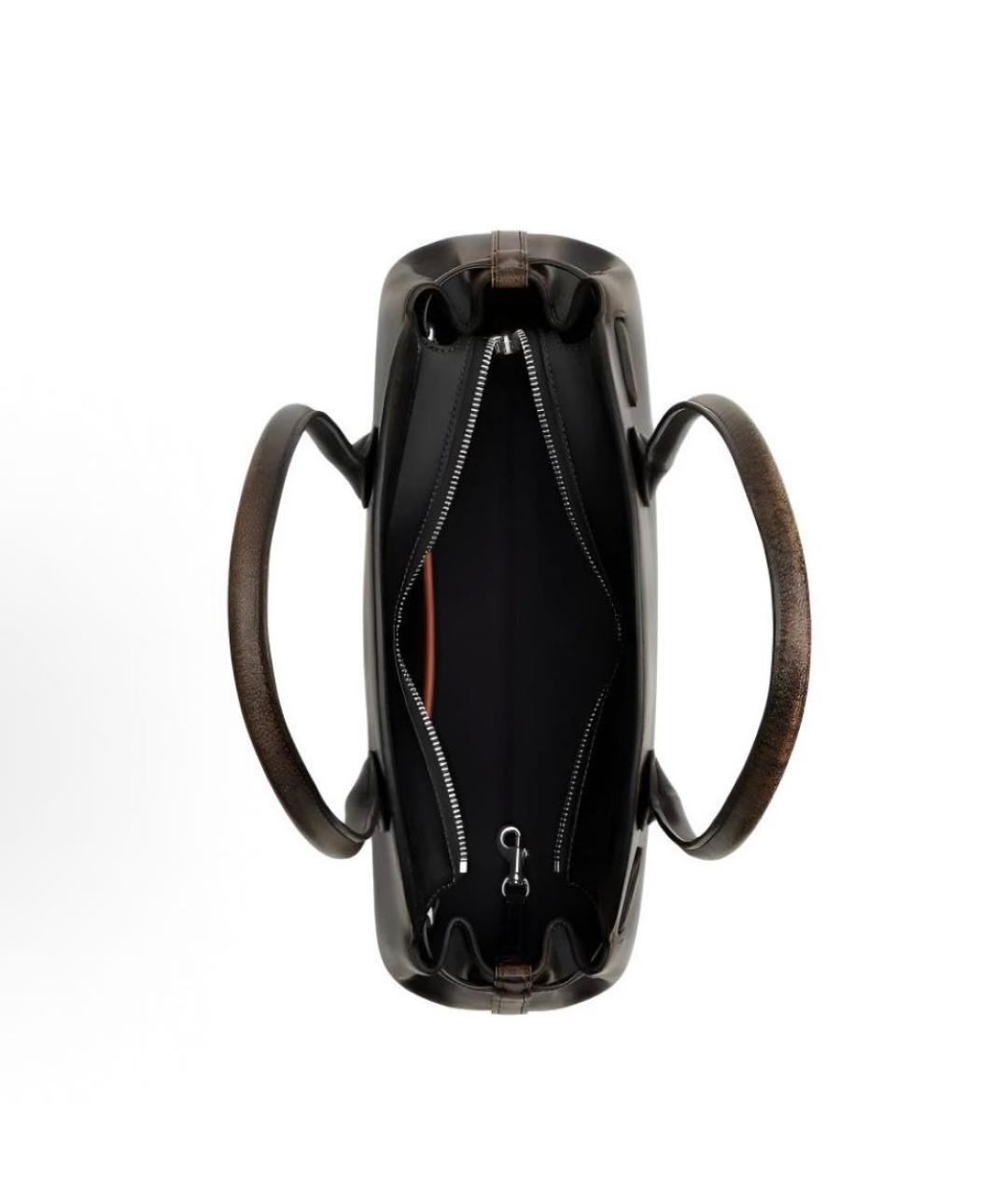 COACH Коричневая кожаная сумка тоут, фото 4