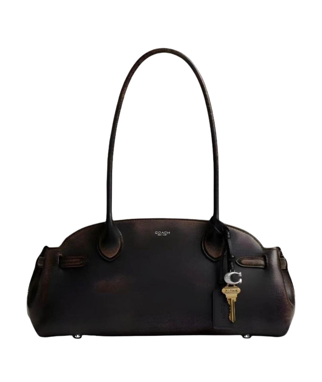 COACH Коричневая кожаная сумка тоут, фото 9