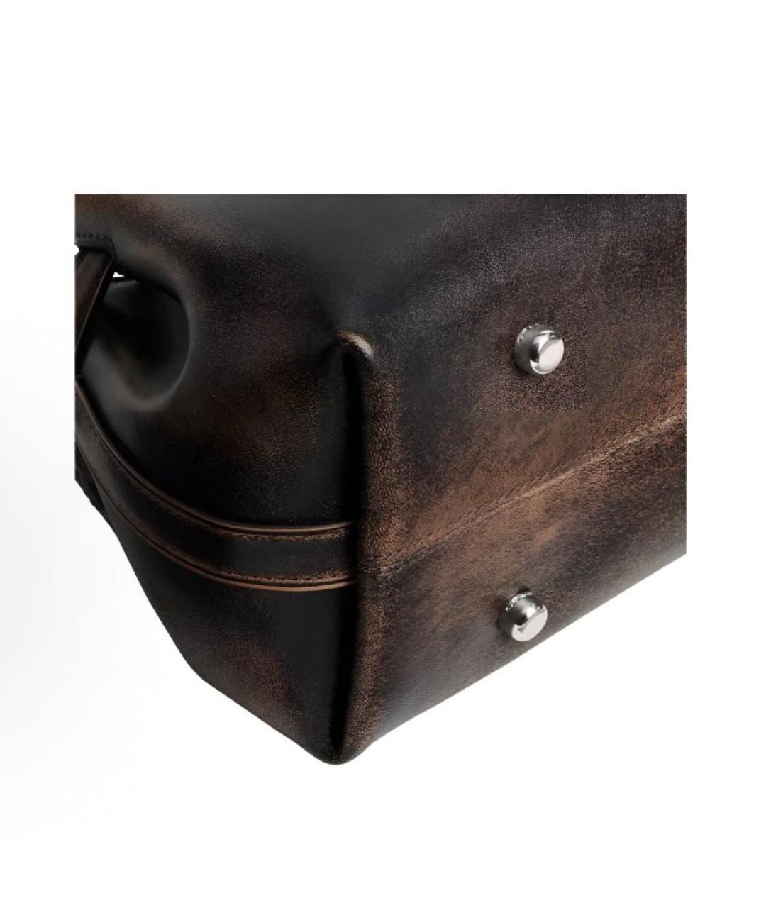 COACH Коричневая кожаная сумка тоут, фото 5