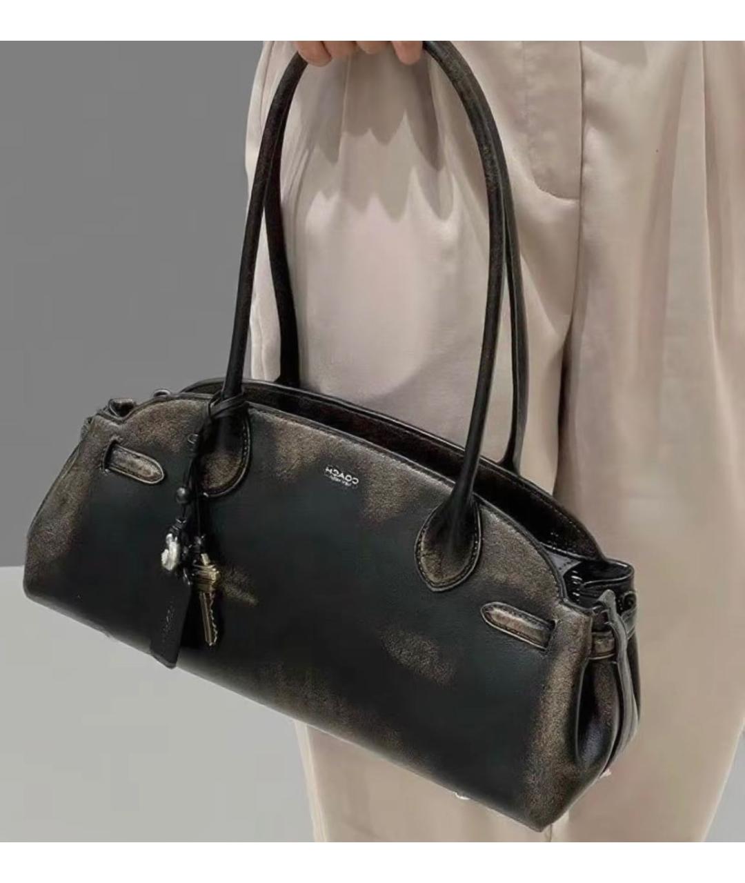 COACH Коричневая кожаная сумка тоут, фото 7