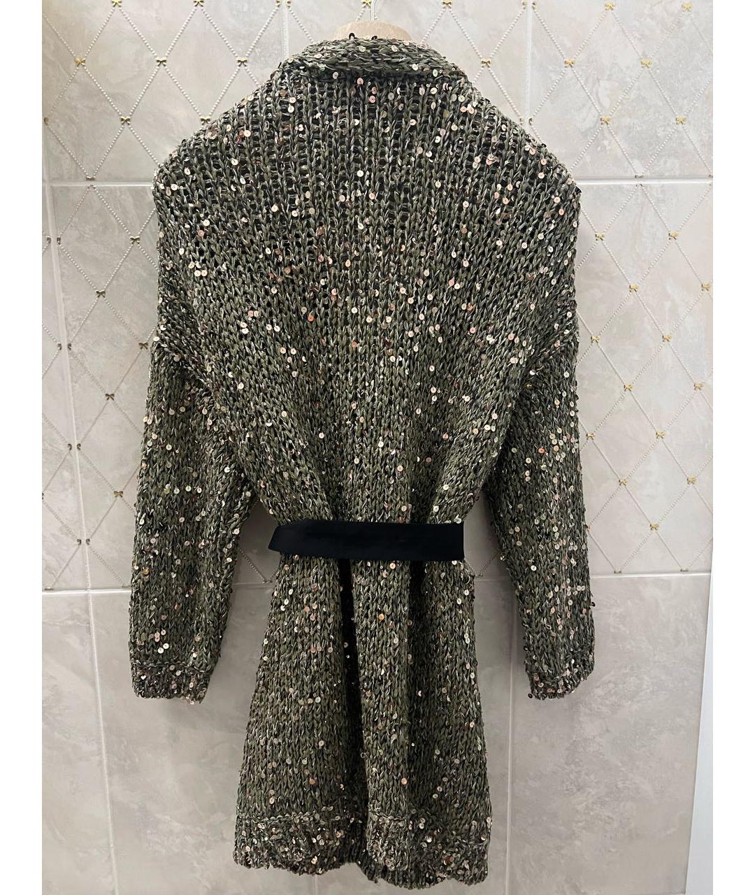 BRUNELLO CUCINELLI Зеленый хлопковый кардиган, фото 5