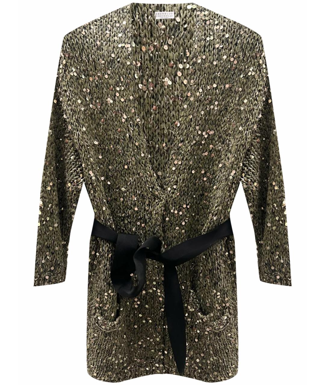 BRUNELLO CUCINELLI Зеленый хлопковый кардиган, фото 1