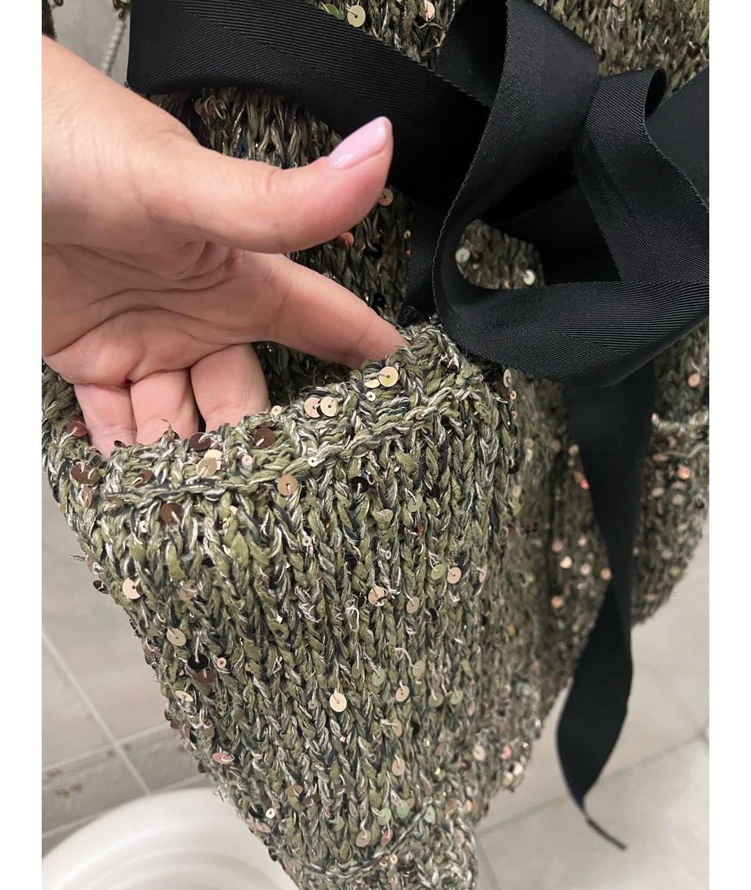 BRUNELLO CUCINELLI Зеленый хлопковый кардиган, фото 8