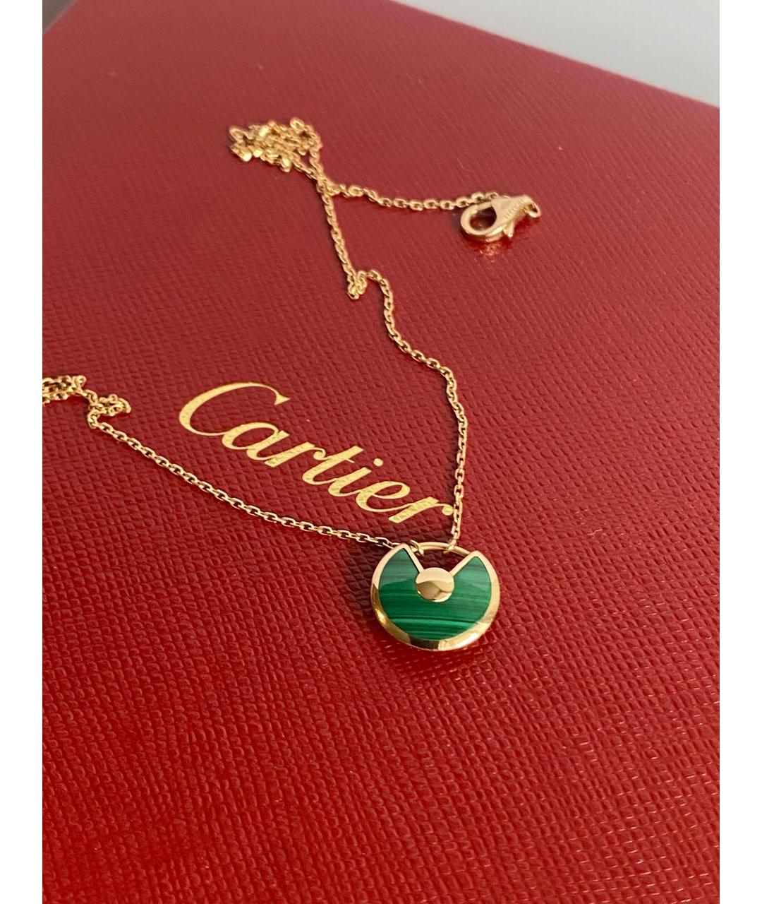 CARTIER Зеленые колье из розового золота, фото 3