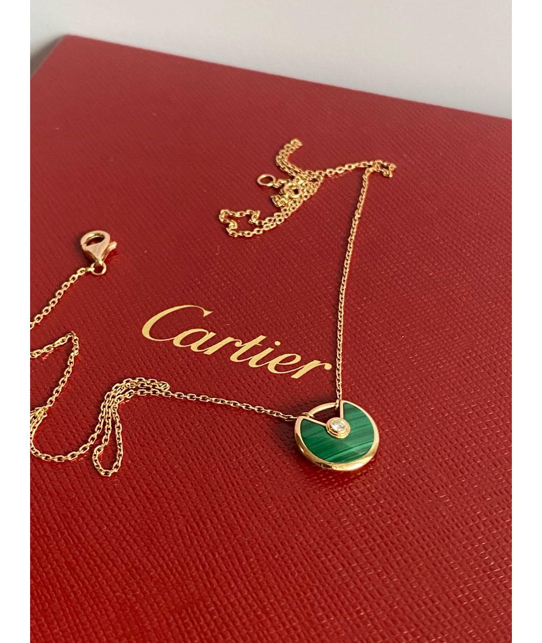 CARTIER Зеленые колье из розового золота, фото 2