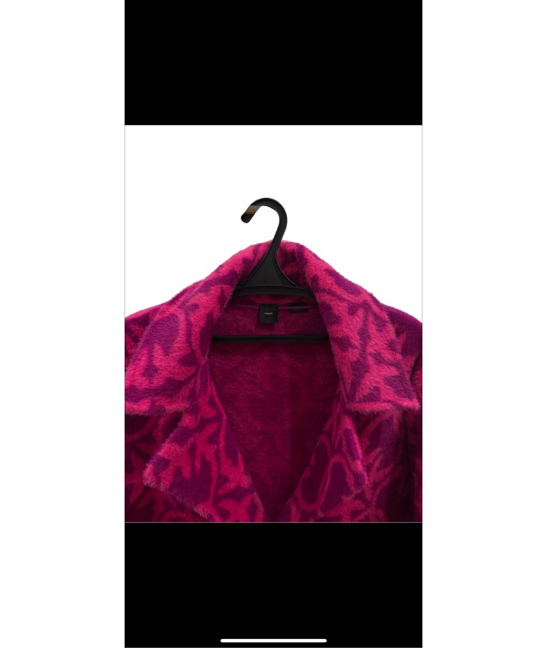 PINKO Фуксия полиамидовое пальто, фото 4