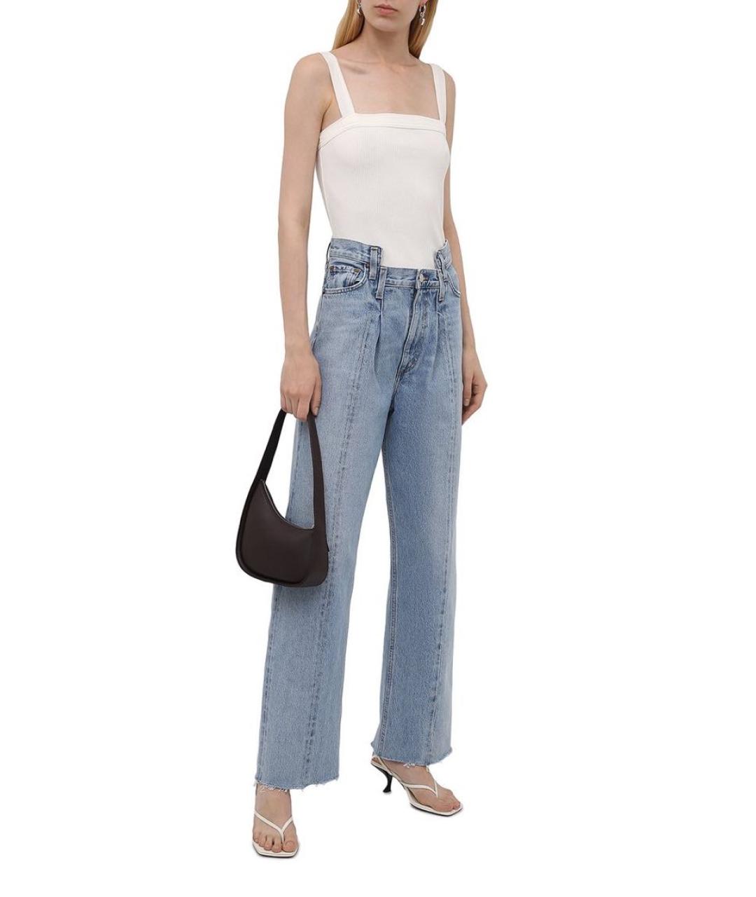 AGOLDE Голубые хлопковые прямые джинсы, фото 3