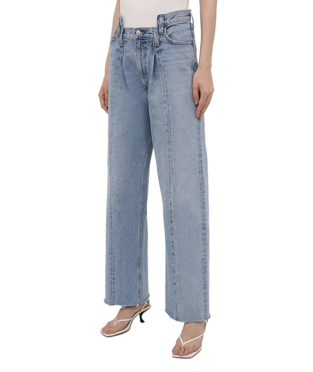 AGOLDE Голубые хлопковые прямые джинсы, фото 4