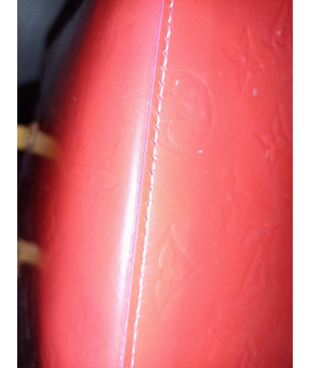 LOUIS VUITTON Фуксия сумка с короткими ручками из лакированной кожи, фото 7